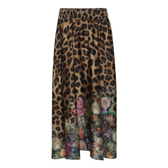 KARMAMIA CASSIE SKIRT FLOWER LEOPARD-0