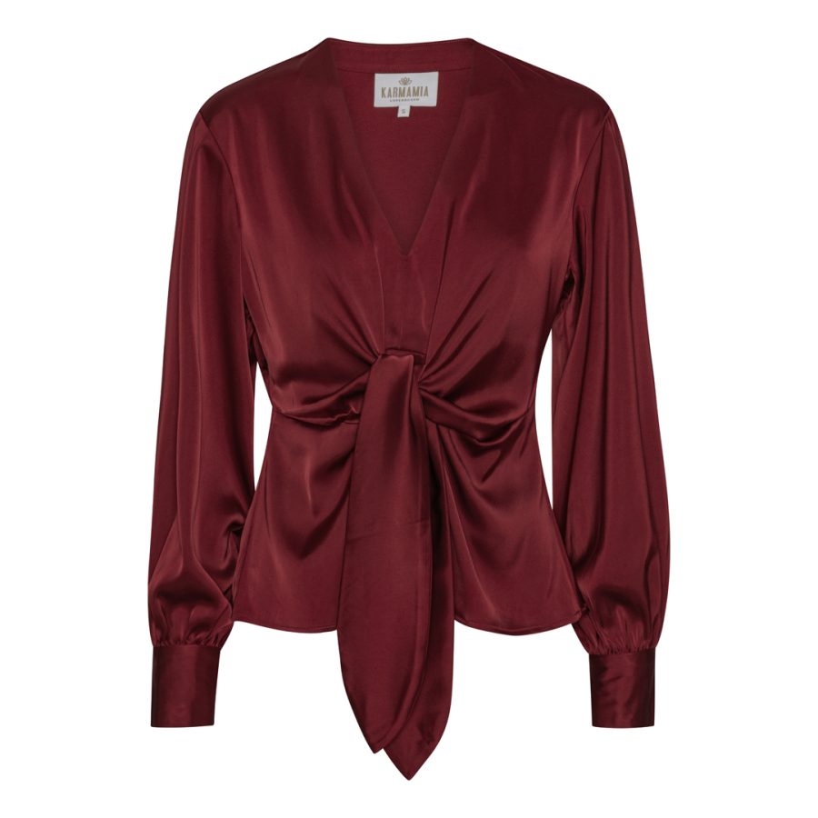 Karmamia blair blouse semi rich merlot